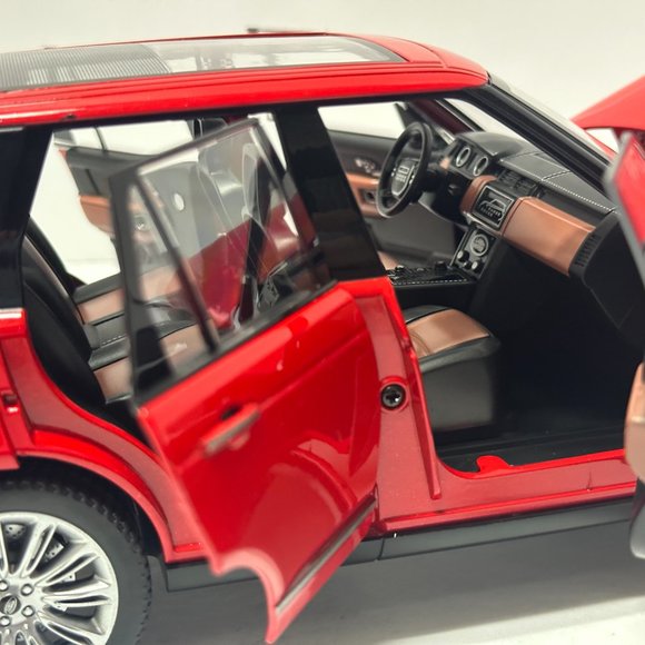 1:18 2020 Range Rover HSE With Headlight & Taillight LEDS Diecast Red - Picture 8 of 10